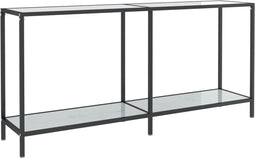 vidaXL - Wandtafel - 160x35x75,5 - cm - gehard - glas - wit