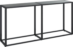 vidaXL - Wandtafel - 160x35x75,5 - cm - gehard - glas - zwart