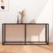 vidaXL - Wandtafel - 160x35x75,5 - cm - gehard - glas - zwart