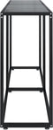 vidaXL - Wandtafel - 160x35x75,5 - cm - gehard - glas - zwart