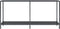 vidaXL - Wandtafel - 160x35x75,5 - cm - gehard - glas - zwart