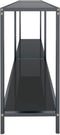 vidaXL - Wandtafel - 160x35x75,5 - cm - gehard - glas - zwart
