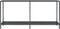 vidaXL - Wandtafel - 160x35x75,5 - cm - gehard - glas - zwart