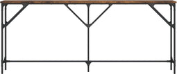 vidaXL - Wandtafel - 180x23x75 - cm - bewerkt - hout - gerookt - eikenkleurig