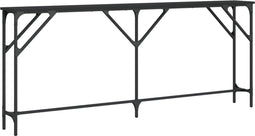 vidaXL - Wandtafel - 180x23x75 - cm - bewerkt - hout - zwart