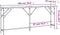 vidaXL - Wandtafel - 180x23x75 - cm - bewerkt - hout - zwart