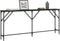 vidaXL - Wandtafel - 180x23x75 - cm - bewerkt - hout - zwart
