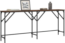 vidaXL - Wandtafel - 180x29x75 - cm - bewerkt - hout - bruin - eikenkleur