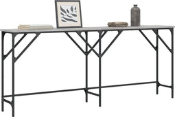 vidaXL - Wandtafel - 180x29x75 - cm - bewerkt - hout - grijs - sonoma - eikenkleurig