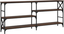 vidaXL - Wandtafel - 180x29x76,5 - cm - bewerkt - hout - bruin - eikenkleur