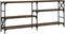 vidaXL - Wandtafel - 180x29x76,5 - cm - bewerkt - hout - gerookt - eikenkleurig