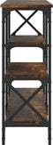 vidaXL - Wandtafel - 180x29x76,5 - cm - bewerkt - hout - gerookt - eikenkleurig