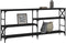 vidaXL - Wandtafel - 180x29x76,5 - cm - bewerkt - hout - zwart