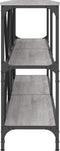 vidaXL - Wandtafel - 180x30x75 - cm - bewerkt - hout - en - ijzer - grijs - sonoma - eiken