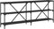 vidaXL - Wandtafel - 180x30x75 - cm - bewerkt - hout - en - ijzer - zwart