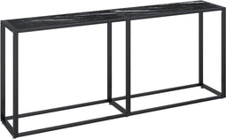 vidaXL - Wandtafel - 180x35x75,5 - cm - gehard - glas - zwartmarmerkleurig