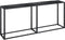 vidaXL - Wandtafel - 180x35x75,5 - cm - gehard - glas - zwartmarmerkleurig