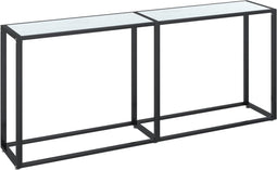 vidaXL - Wandtafel - 180x35x75,5 - cm - gehard - glas - witmarmerkleurig
