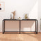vidaXL - Wandtafel - 180x35x75,5 - cm - gehard - glas - zwartmarmerkleurig