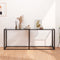 vidaXL - Wandtafel - 180x35x75,5 - cm - gehard - glas - transparant