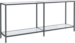 vidaXL - Wandtafel - 180x35x75,5 - cm - gehard - glas - wit