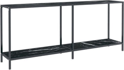 vidaXL - Wandtafel - 180x35x75,5 - cm - gehard - glas - zwart