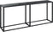 vidaXL - Wandtafel - 180x35x75,5 - cm - gehard - glas - zwart