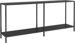 vidaXL - Wandtafel - 180x35x75,5 - cm - gehard - glas - zwart
