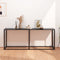 vidaXL - Wandtafel - 180x35x75,5 - cm - gehard - glas - zwart