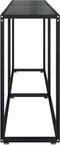vidaXL - Wandtafel - 180x35x75,5 - cm - gehard - glas - zwart