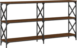 vidaXL - Wandtafel - 200x28x80,5 - cm - bewerkt - hout - bruin - eikenkleur
