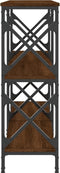 vidaXL - Wandtafel - 200x28x80,5 - cm - bewerkt - hout - bruin - eikenkleur