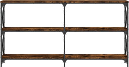 vidaXL - Wandtafel - 200x28x80,5 - cm - bewerkt - hout - gerookt - eikenkleurig
