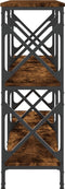 vidaXL - Wandtafel - 200x28x80,5 - cm - bewerkt - hout - gerookt - eikenkleurig