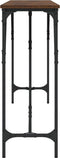 vidaXL - Wandtafel - 200x29x75 - cm - bewerkt - hout - bruin - eikenkleur