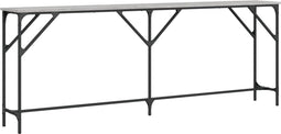 vidaXL - Wandtafel - 200x29x75 - cm - bewerkt - hout - grijs - sonoma - eikenkleurig