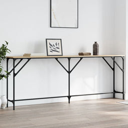 vidaXL - Wandtafel - 200x29x75 - cm - bewerkt - hout - sonoma - eikenkleurig