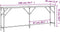 vidaXL - Wandtafel - 200x29x75 - cm - bewerkt - hout - zwart