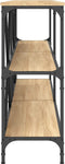 vidaXL - Wandtafel - 200x30x75 - cm - bewerkt - hout - en - ijzer - sonoma - eikenkleur