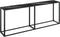 vidaXL - Wandtafel - 200x35x75,5 - cm - gehard - glas - zwartmarmerkleurig