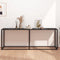vidaXL - Wandtafel - 200x35x75,5 - cm - gehard - glas - zwartmarmerkleurig
