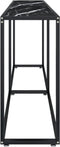 vidaXL - Wandtafel - 200x35x75,5 - cm - gehard - glas - zwartmarmerkleurig
