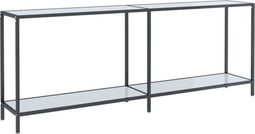 vidaXL - Wandtafel - 200x35x75,5 - cm - gehard - glas - wit