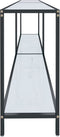 vidaXL - Wandtafel - 200x35x75,5 - cm - gehard - glas - wit