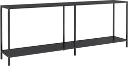 vidaXL - Wandtafel - 200x35x75,5 - cm - gehard - glas - zwart
