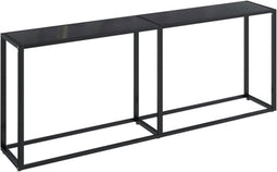 vidaXL - Wandtafel - 200x35x75,5 - cm - gehard - glas - zwart