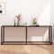 vidaXL - Wandtafel - 200x35x75,5 - cm - gehard - glas - zwart