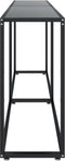 vidaXL - Wandtafel - 200x35x75,5 - cm - gehard - glas - zwart
