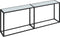 vidaXL - Wandtafel - 220x35x75,5 - cm - gehard - glas - witmarmerkleurig