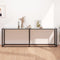 vidaXL - Wandtafel - 220x35x75,5 - cm - gehard - glas - witmarmerkleurig